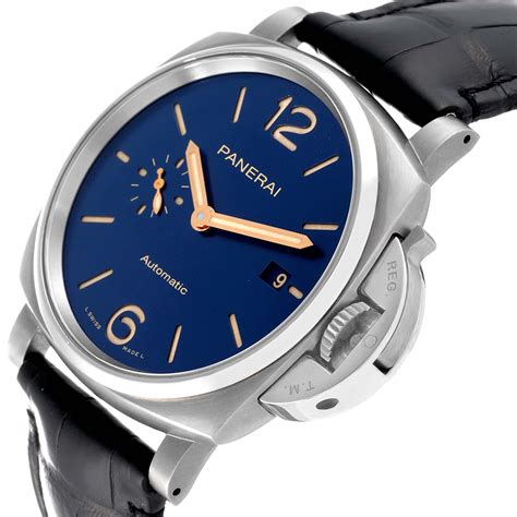 panerai luminor due titanium blue dial 42mm new|Panerai 42mm models.